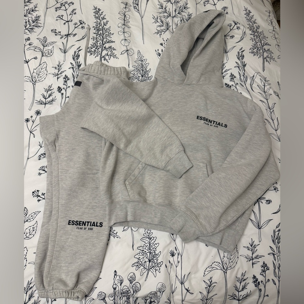 Gray Essentials Hoodie and Sweatpants Set kids size 10